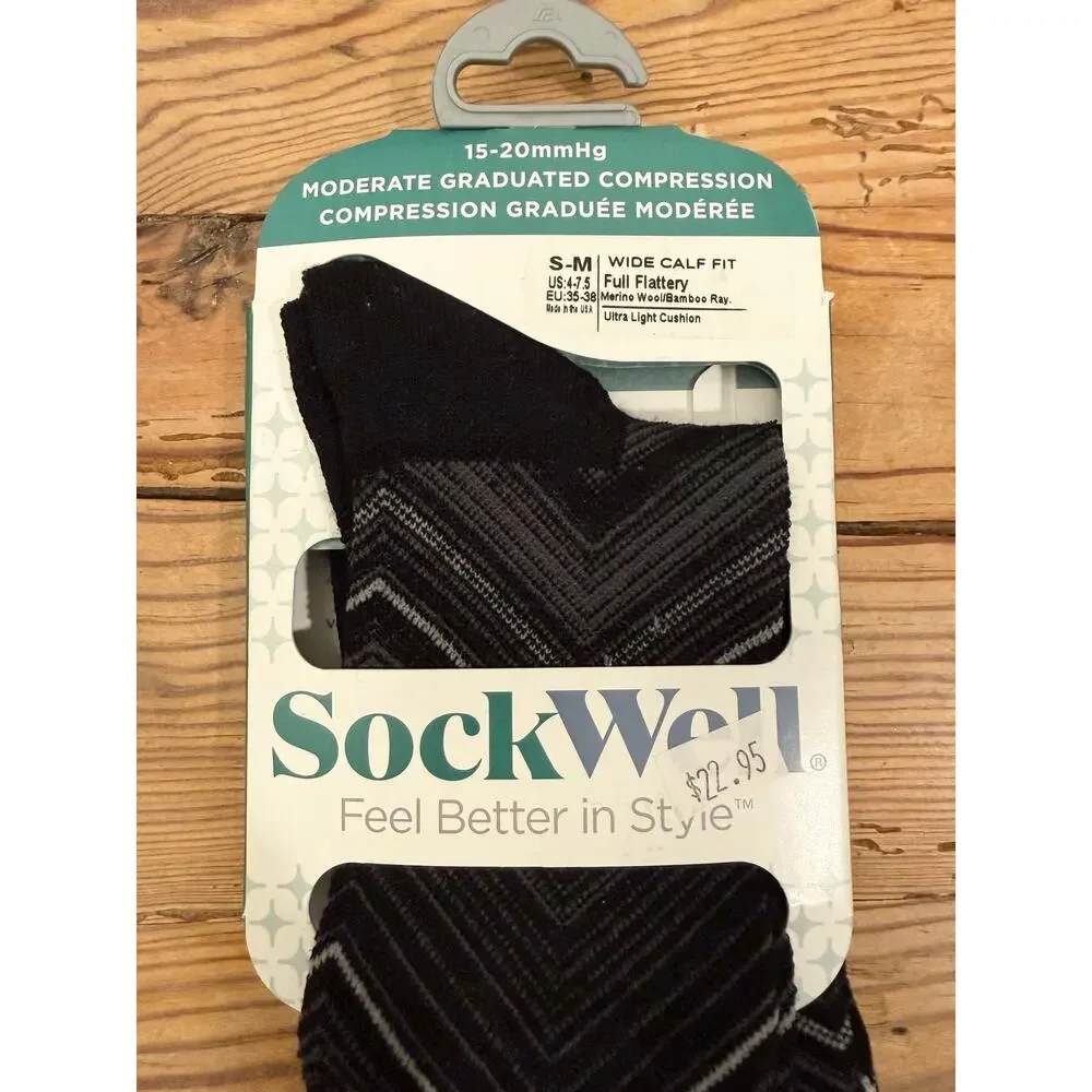 Women's Full Flattery | Moderate Graduated Compression Socks | Wide Calf Fit